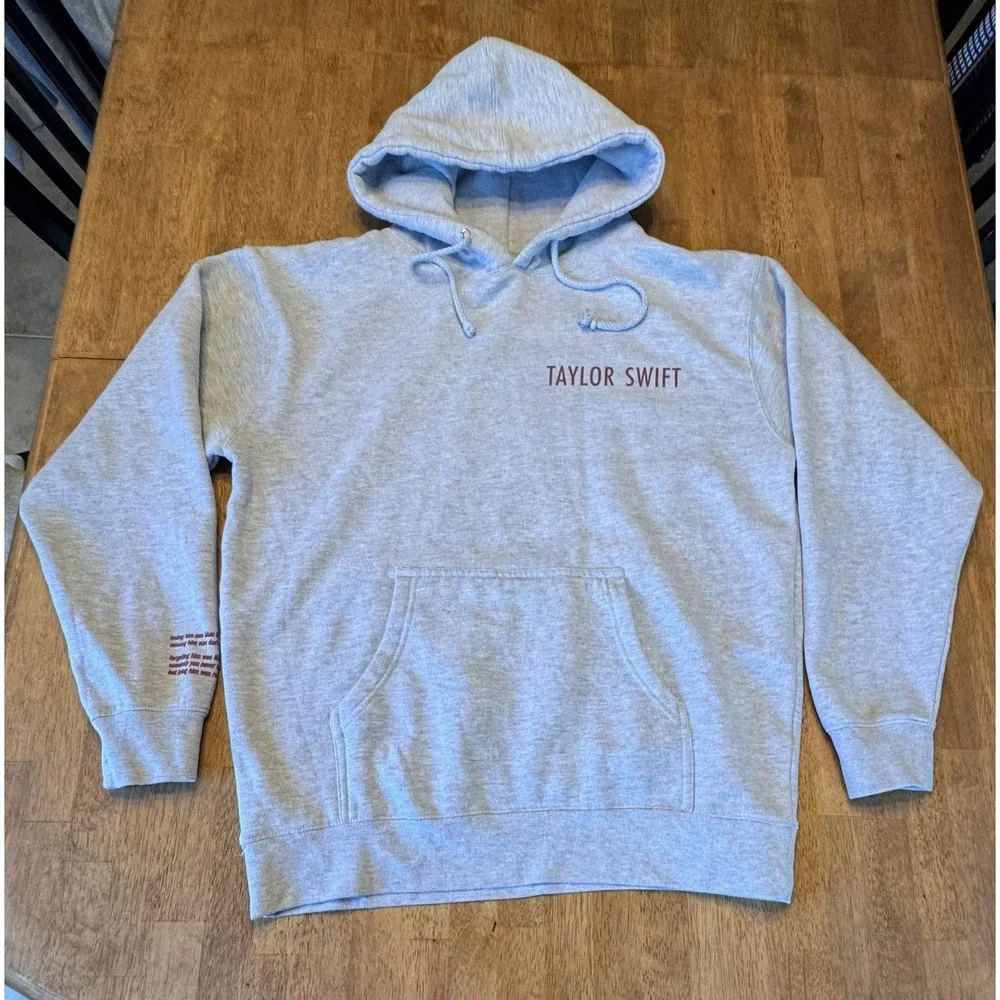 Taylor Swift Loving Him Was Red Hoodie Size Large RARE - Picture 2 of 8